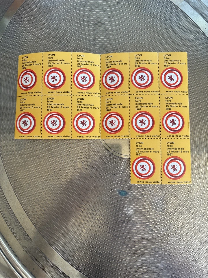 poster stamp cinderella vignette Foire De Lyon 1967 Planche - Photo 1/1