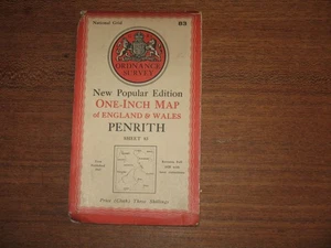 Ordnance Survey Penrith 1947,6th edition, sheet 83, one-inch folded map - Picture 1 of 3