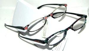2 Lady / Girls Reading Glasses Power +2.0 Fashion Variety thin style frames - Picture 1 of 3