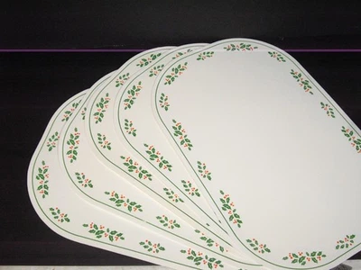 Corelle Coordinates Holly Days Reversible Placemats set of 5 stickers - Image 1 of 4