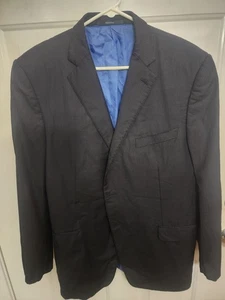ERMENEGILDO ZEGNA Gray Pin Stripe Made In Italy Blazer Sport Coat Jacket - 58 R - Picture 1 of 12
