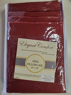 FUNDAS DE ALMOHADA KING ROJAS NAVIDAD 1 Par Foto 1 de 4