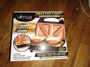 GOTHAM STEEL NON-STICK TITANIUM COPPER CERAMIC SANDWICH GRILL - NEW IN BOX - Picture 1 of 2