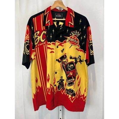 LA ROCKA! Camisa London BC Ethic Hot Rod Rumble manga corta abotonada EST L XL Foto 1 de 4