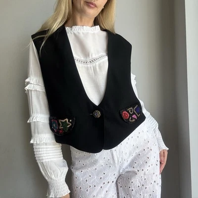 LOUIS FÉRAUD waistcoat embroidered Black Size XXL - Image 1 of 4