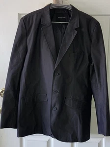 STRUCTURE Mens Charcoal-Black Blazer Jacket-Size-L-pit to pit-24ins across front - Picture 1 of 5
