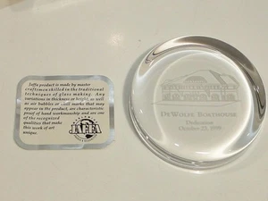 Boston University DeWolfe Boathouse Dedication Paperweight 10/23/1999 - Picture 1 of 2
