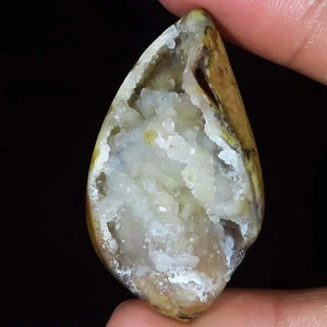 156.95 Cts Fossil Snail Druzy Cabochon Gemstone Jewelry Making 27x48x22 mm NF93 - Picture 1 of 6