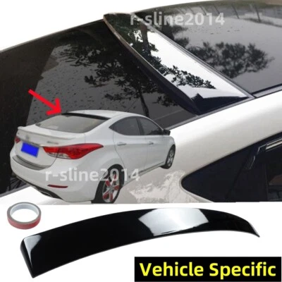 Specific Spoiler For Hyundai Elantra 11-16 Rear Roof Gloss Black Window Wing Lip Foto 1 de 4