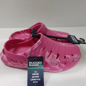 Rugged Shark EVA Foam clog Shoes Big Girls/Womens Size 6 Slip On Pink - Picture 1 of 10
