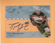 PIERRE MARC BOUCHARD 2007-08 UPPER DECK ICE GLACIAL GRAPHS AUTO #GG-PI WILD