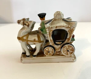 Vintage Japanese Fairyland China Horse, Driver & Carriage Figurine - Picture 1 of 8