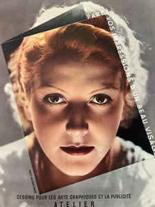 "PAREZ VOS IMPRESSIONS D UN BEAU VISAGE" HELIOCHROMIE EN COULEUR 1935 - Foto 1 di 2