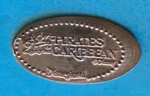PIRATES of the CARIBBEAN ATTRACTION SKELETON PIRATE PRESSED RETIRED DISNEY PENNY - Picture 1 of 1