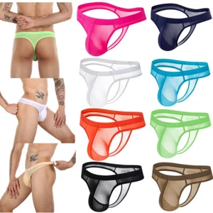 Herren Sexy Unterwäsche Jockstrap Herren Seidige Slips Ausbuchtung Verbesserung Unterwäsche Tanga - Bild 1 von 74