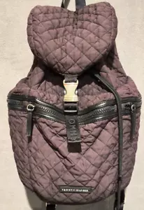 Tommy Hilfiger Women’s Nylon Patch Quilt Multi Pocket Large Black Backpack - Picture 1 of 14