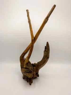 Escultura vintage de madera a la deriva con forma natural | Decoración del hogar de playa orgánica rústica Foto 1 de 4