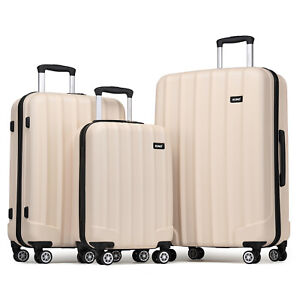 20/24/28Inch ABS Hard Shell Suitcase Set 4 Wheels Cabin Hand Luggage Travel Case