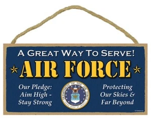 Military U.S. Air Force Aim High Stay Strong...USA Made NEW Sign 10 "x 5" 355A - Picture 1 of 3