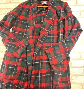 Pendleton VINTAGE Morgenmantel Herren Gr. Small rot grün Schottenkaro Schurwolle Bademantel - Bild 1 von 11