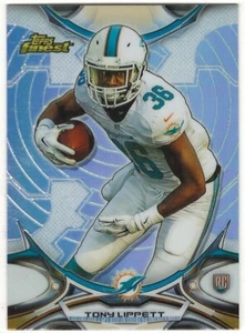 2015 Topps Finest Refractor Tony Lippett #29 RC novato Miami Dolphins 🏈 - Imagen 1 de 2