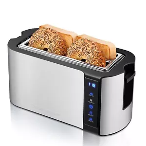 ELITE ECT5322 TOSTAPANE IN ACCIAIO INOX 4 FESSURE LUNGHE 4 FETTE - Foto 1 di 7
