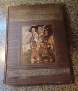 Vintage 1939 World Famous Paintings Book Edited By Rockwell Kent - Foto 1 di 16