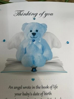 Tarjeta de pérdida para bebé libro de la vida libro de la vida de simpatía terminada a mano Foto 1 de 4