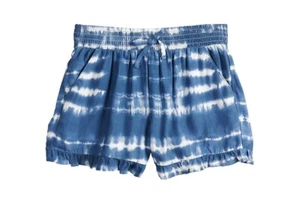So Girls Blue Tie Dye Smocked Shorts Ruffle Hem Pockets Size 16 Plus NWT $24 - Picture 1 of 1