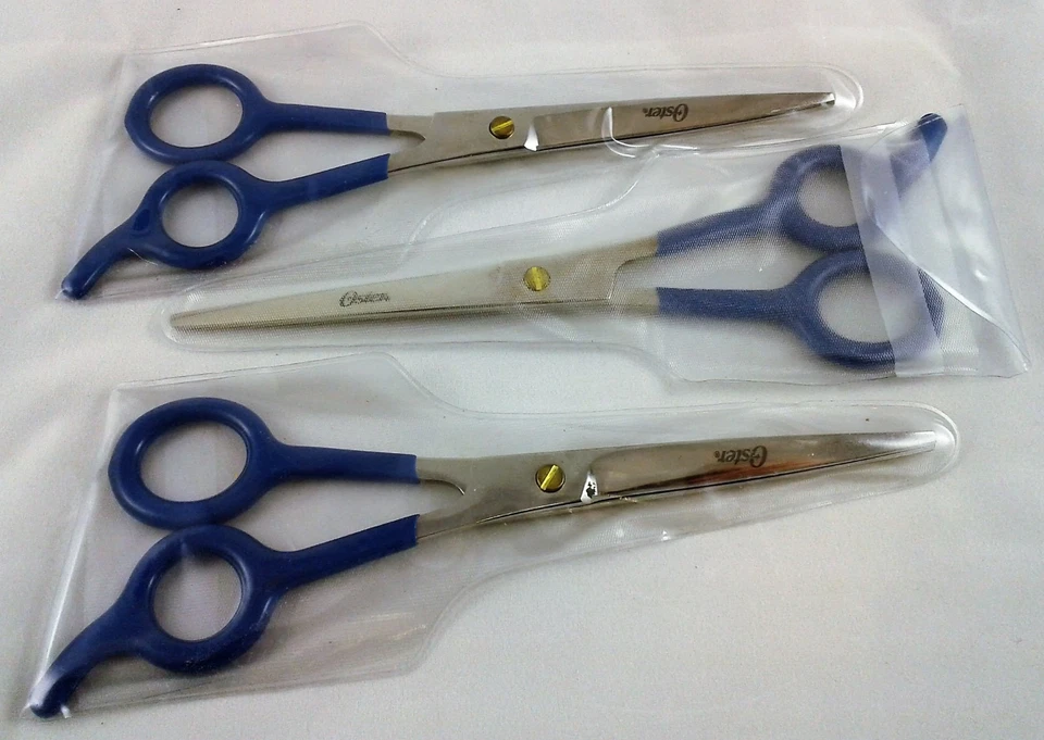 3 Pair Oster Scissors Salon Grade Trimming Shears Hair Cutting Barber Scissors - Image 1 of 3