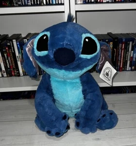 Disney Parks World 14” Lilo & Stitch Blue Plush Stuffed Animal Cute Floppy Ears - Picture 1 of 9