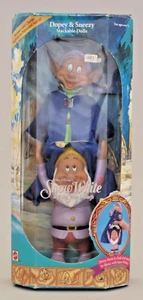 DISNEY SNOW WHITE & THE SEVEN DWARFS DOPEY & SNEEZY STACKABLE DOLLS 1992 - Picture 1 of 8