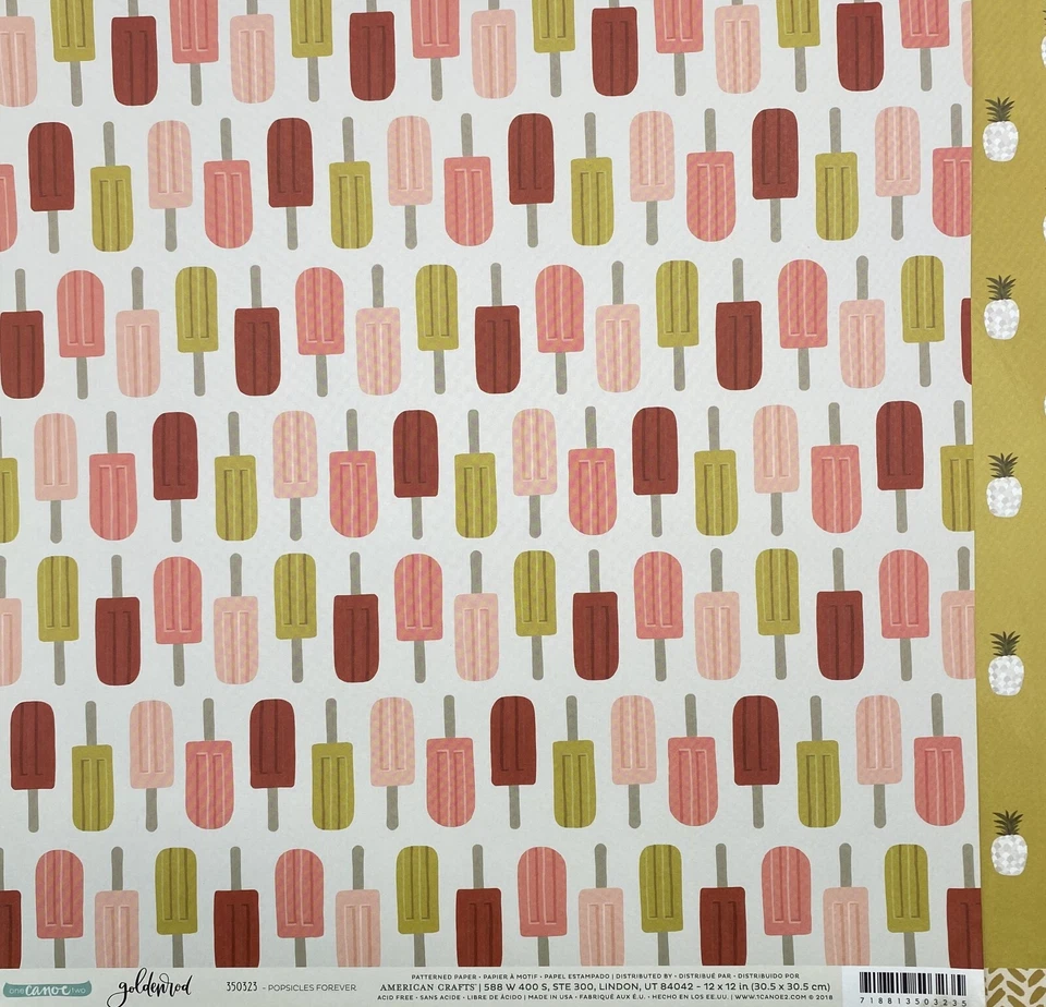 MULTIPLE 12" x 12" Scrapbook Paper by M Holmes, M Memories, Momenta, Moxie & One Canoe