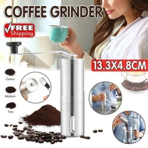 Manual Coffee Bean Grinder Stainless Steel Hand Coffee Mill Ceramic Burr AU - Picture 1 of 13