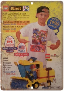 Lego Direct Lego Mania T-Shirt Vintage Ad 12"x9" Reproduction Metal Sign ZD21 - Picture 1 of 1