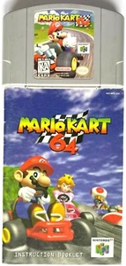 CARTUCHO Y FOLLETO DE JUEGO ORIGINAL DE COLECCIÓN AUTÉNTICO NNINTENDO 64 ""MARIO KART 64 - Imagen 1 de 6