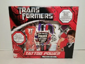 TRANSFORMERS ~ TATTOO POWER ~ TATTOO DESIGN KIT ~ 60 WASHABLE TATTOOS ~ NEW - Picture 1 of 5