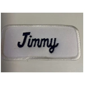 Parche con nombre Jimmy apliques bordados uniforme camisa de trabajo planchado - Imagen 1 de 3
