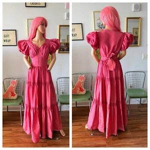 Vintage RARE 40s New York Creations Pink Evening Southern Belle Party Dress M - Picture 1 of 13