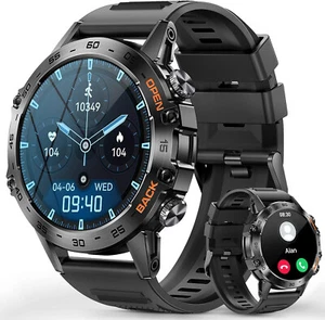 Smartwatch Herren Damen mit Telefonfunktion Armbanduhr für iPhone Samsung Huawei - Bild 1 von 7