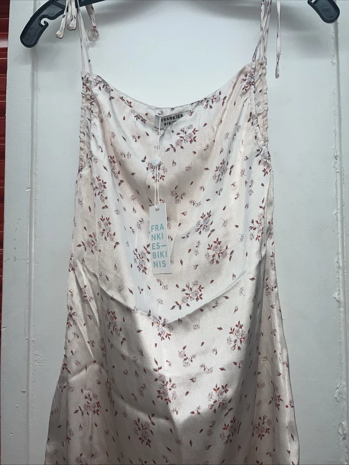 Vestido Frankies Bikinis Pequeño Mujer Seda Floral Mini Slip Foto 1 de 1