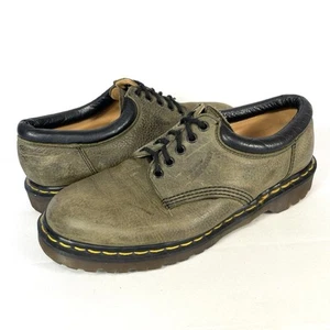 Dr. Martens 8053 Olive Green Nubuck Leather Oxford Shoes Size Mens UK 9 US 9.5 - Picture 1 of 11