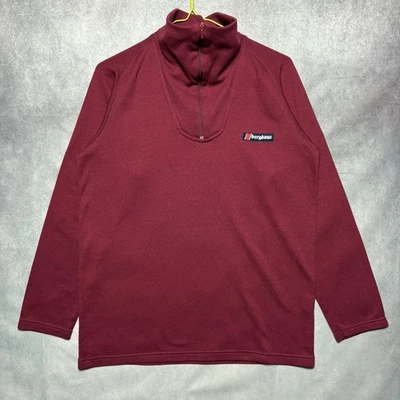 Pullover Berghaus ACL polar media cremallera borgoña para hombre talla pequeña S senderismo al aire libre Foto 1 de 4