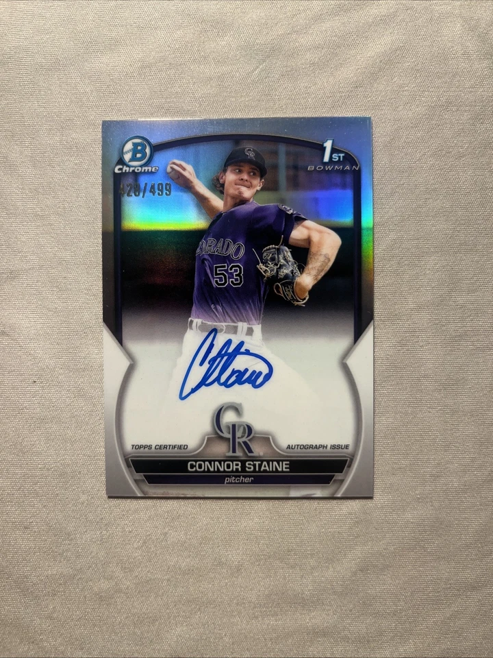 2023 Bowman Chrome  Connor Staine #CPA-CSE Refractor Auto /499 - Image 1 of 1