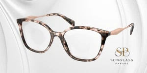 PRADA PR 02ZV ROJ1O1 Pink Tortoise Demo Lens 54 mm Women's Eyeglasses - Picture 1 of 2