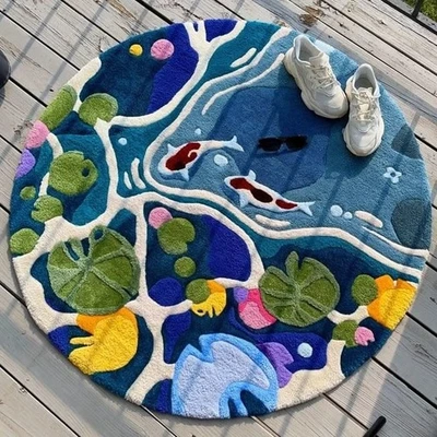 Hand Tufted Round Carpet Rug for Living room, Bedroom , Attractive Carpets - Image 1 of 4