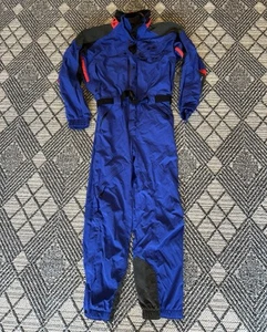 Helly Hansen Ski Suit One Piece Mesh Lined Snowsuit Snow Blue Vtg Mens Size XL - Picture 1 of 7