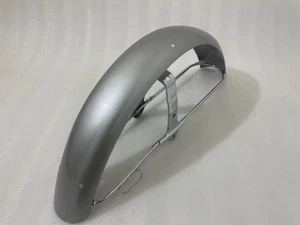 Honda CL72 CL77 (1962 - 1967) 305 Scrambler Silver Painted Steel Front Mudguard - Picture 1 of 3
