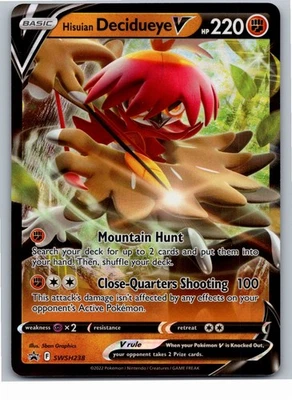 Hisuian Decidueye V Holofoil SWSH238 Promo SWSH: Sword & Shield Promo Cards NM - Image 1 of 2