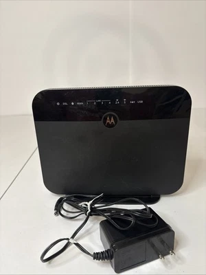 Motorola MD1600 VDSL2/ADSL2+ Modem and AC1600 WiFi Gigabit Router - Black - Image 1 of 3